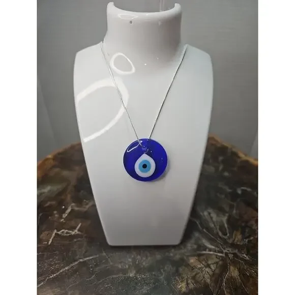 Evil Eye Necklace 925 Silver Chain Protection/Good Luck - Picture 2 of 10